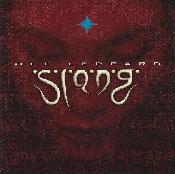 Cover artwork of Def Leppard's 1996 album Slang, featuring stark monochrome design without the band's traditional logo