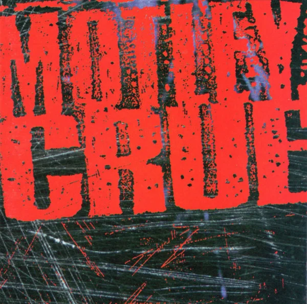 Cover artwork of Mötley Crüe's 1994 self-titled album, featuring abstract red imagery